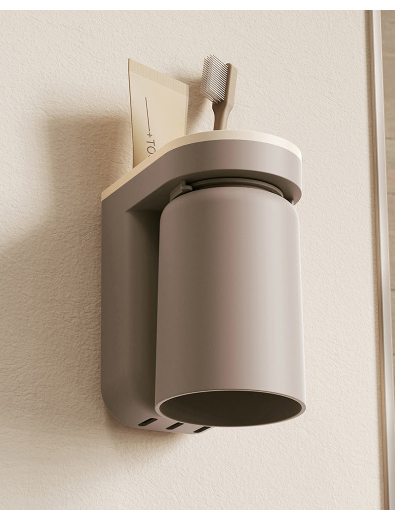 SmartFix 2-in-1 Wandhalterung für Zahnbürsten und Becher – Praktische Aufbewahrung ohne Bohren