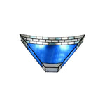 Elegante Tiffany-Wandlampe mit Buntglas-Schirm für Innenräume