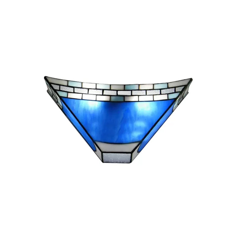 Elegante Tiffany-Wandlampe mit Buntglas-Schirm für Innenräume