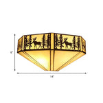 Elegante Tiffany-Wandlampe mit Buntglas-Schirm für Innenräume