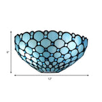 Elegante Tiffany-Wandlampe mit Buntglas-Schirm für Innenräume