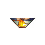 Elegante Tiffany-Wandlampe mit Buntglas-Schirm für Innenräume