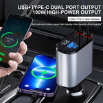 Universeller Schnellladegerät für Auto – 80 cm ausziehbares Kabel