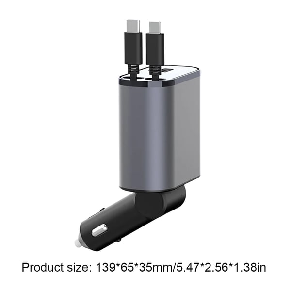 Universeller Schnellladegerät für Auto – 80 cm ausziehbares Kabel