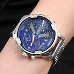 Elegante Quarzchronographuhr aus Edelstahl