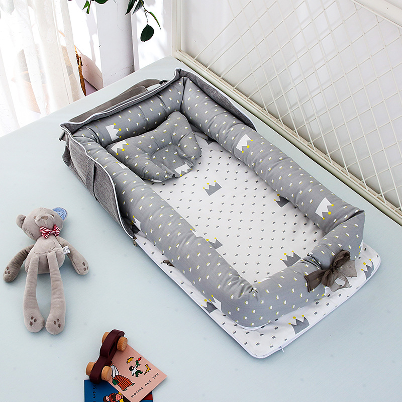 Faltbares Babybett mit Kissen – Tragbares Design für unterwegs