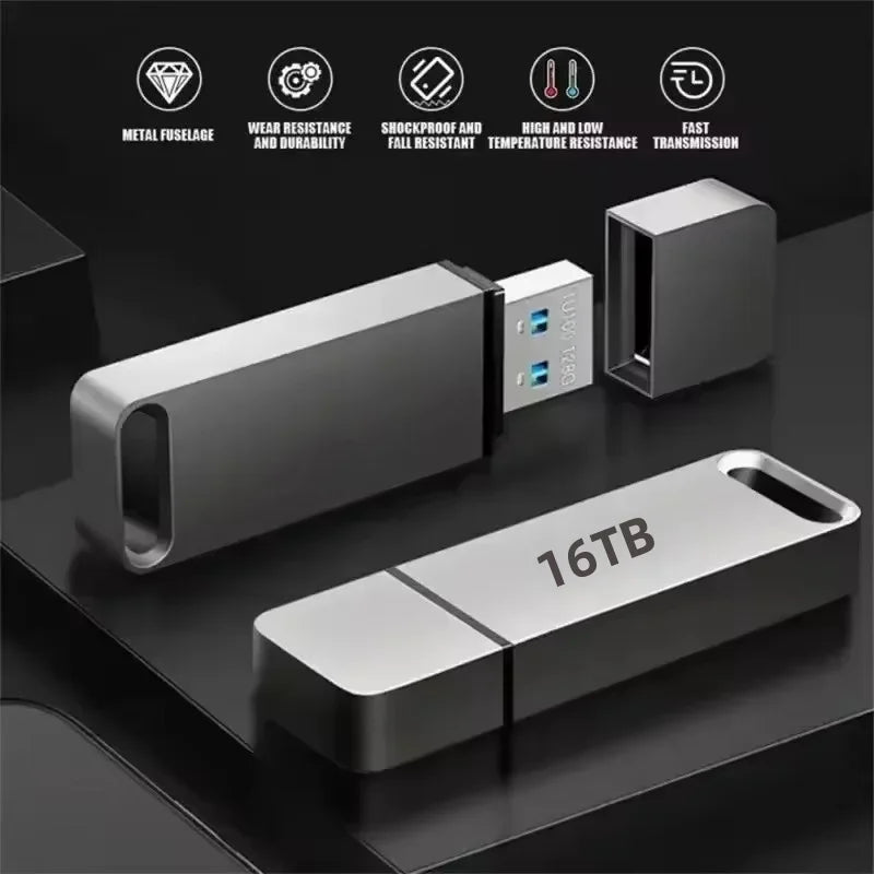 16TB USB 3.2 Flash Drive - High-Speed and Sturdy Storage Device
