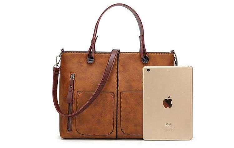 Vintage Handtasche mit doppelter Fronttasche