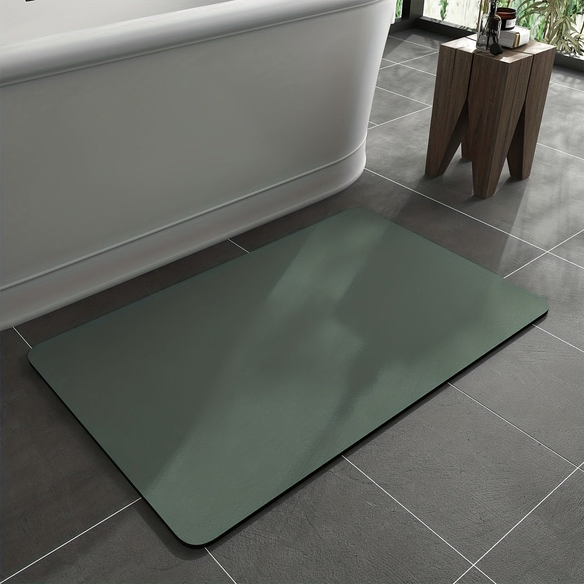 Schnelltrocknende Badematte aus Diatomeenerde – Rutschfeste, saugfähige Badezimmermatte