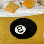 Runde Fußmatte mit 8-Ball-Motiv – Rutschfester Teppich für Ihr Zuhause