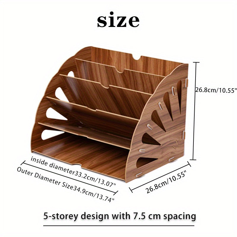 Holz Schreibtisch Organizer mit 5 Fächern – Ventilator Design MDF