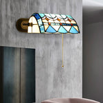 Elegante Wandlampe mit Glaskuppel – Mediterraner Stil in Blau