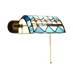 Elegante Wandlampe mit Glaskuppel – Mediterraner Stil in Blau