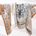 Elegantes Baumwollhandtuch mit Blumenmuster 70x140 cm