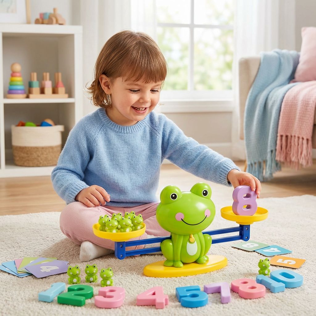 Frosch-Waage für Kinder - Spielzeug zur einfachen Mathematik