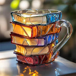 Literarischer 3D Becher – Handbemalt für Bücherliebhaber