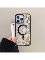 Transparente Blumen-Magnet-Hülle für Smartphones