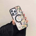Transparente Blumen-Magnet-Hülle für Smartphones