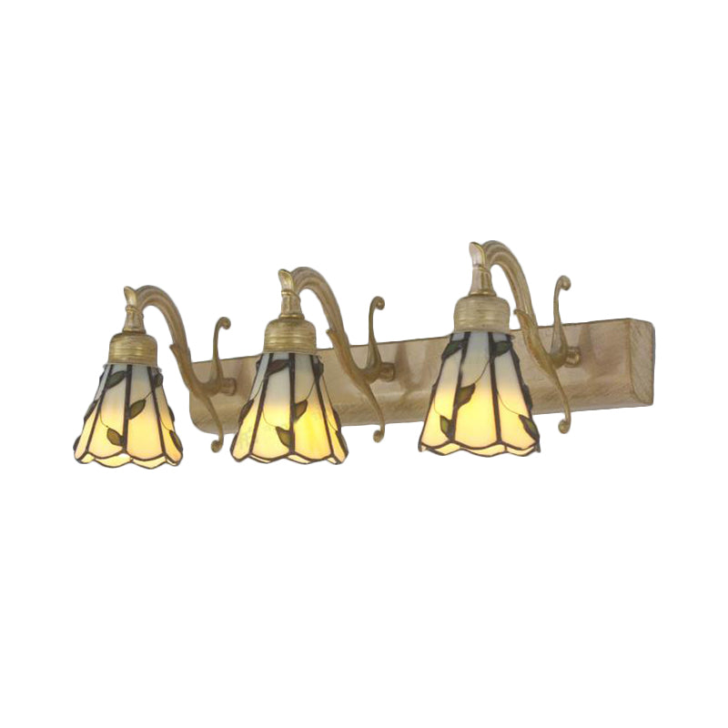 Elegantes 3-Lampen Wandlicht mit Tiffany-Design für Ihr Badezimmer