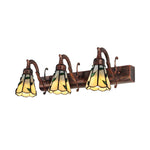 Elegantes 3-Lampen Wandlicht mit Tiffany-Design für Ihr Badezimmer