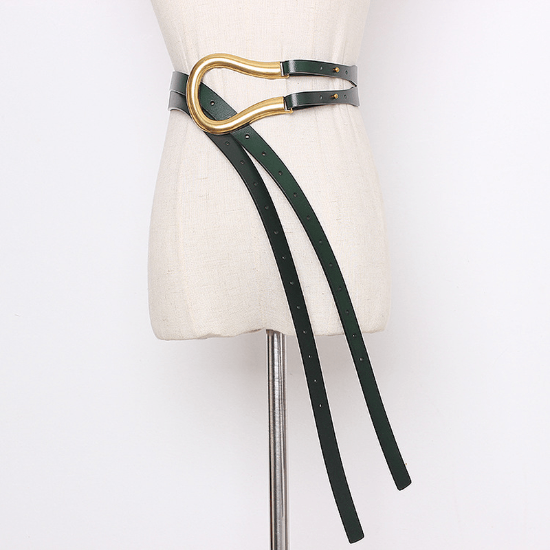 Eleganter U-förmiger Gürtel mit Metall-Schnalle für Damen