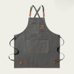 Robuster Canvas-Schürze mit Kreuzträgern und vielseitigen Taschen