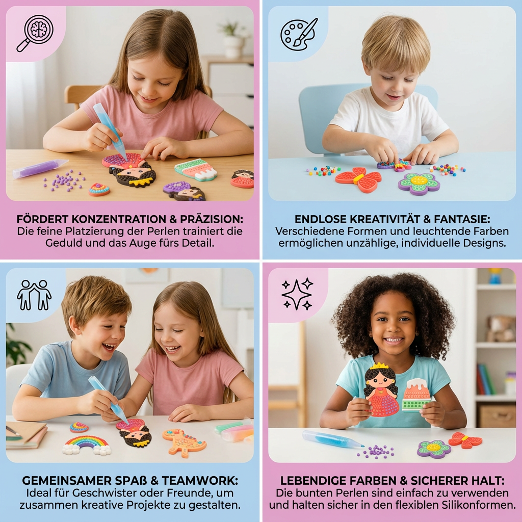 Perlenmalerei Set für Kinder – Kreatives DIY Bastelprojekt