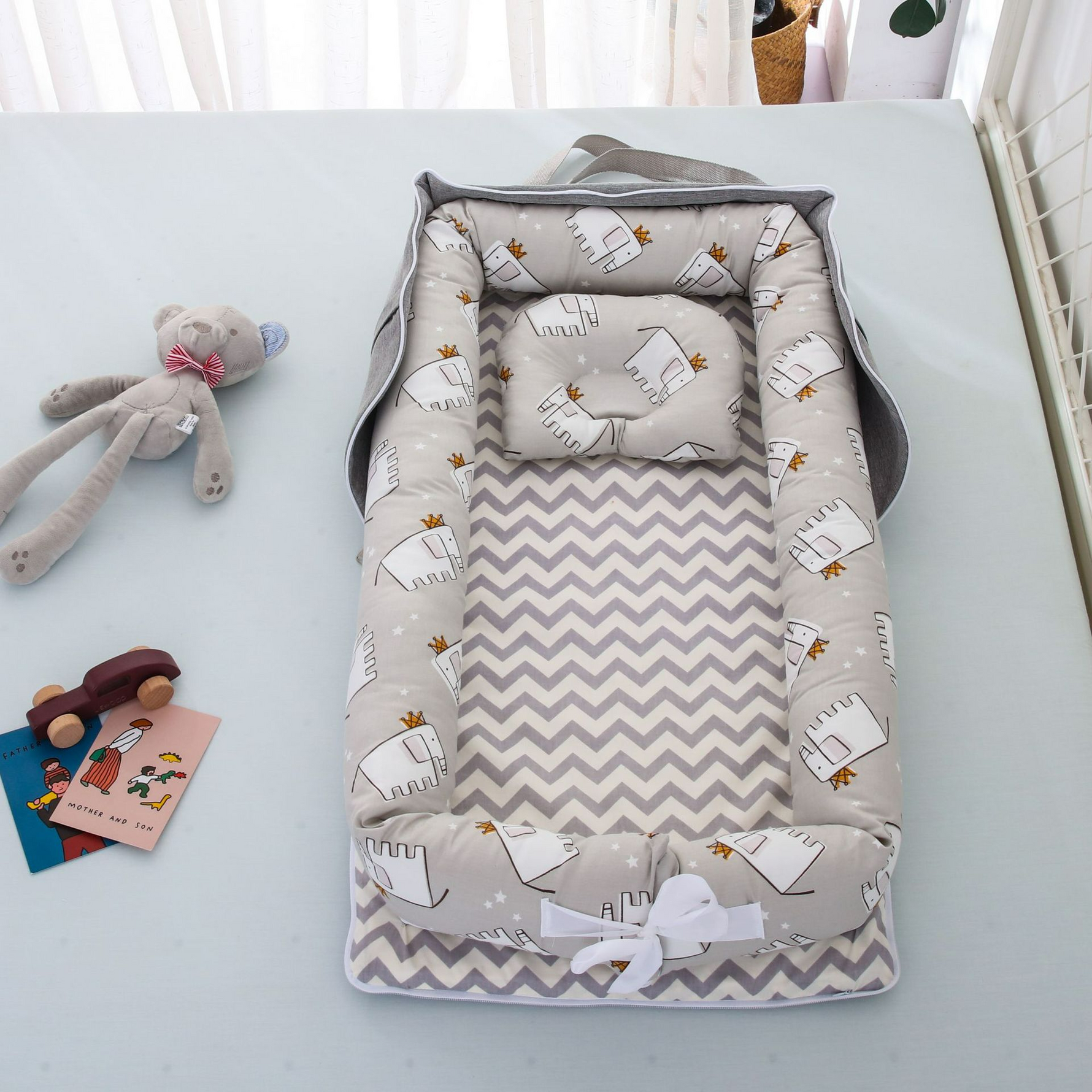 Faltbares Babybett mit Kissen – Tragbares Design für unterwegs