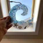 Glitzernde Meereswelle | Handgefertigter Sonnenfänger für Fenster