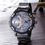 Elegante Quarzchronographuhr aus Edelstahl