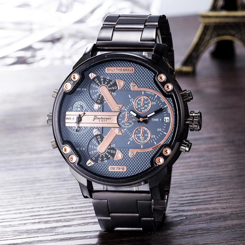 Elegante Quarzchronographuhr aus Edelstahl