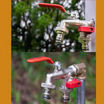 Doppelter Edelstahl-Wasserhahn mit zwei Ausgängen