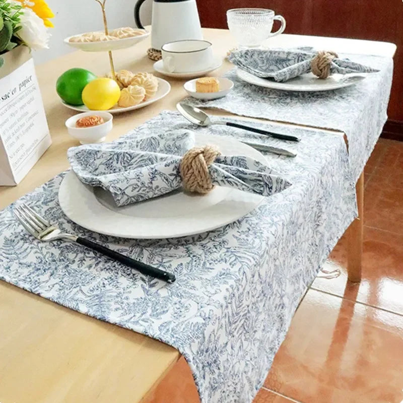 Charmantes 18" Baumwollplatzdeckchen mit Blumenmuster für den Tisch