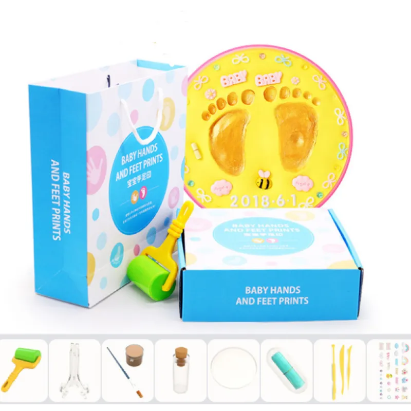 Set zur Erstellung von Baby Hand- und Fußabdrücken aus Ton – DIY Erinnerung
