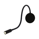 Verstellbare Wandlampe im Zylinderdesign aus Silikon und Metall – LED in Schwarz/Weiß