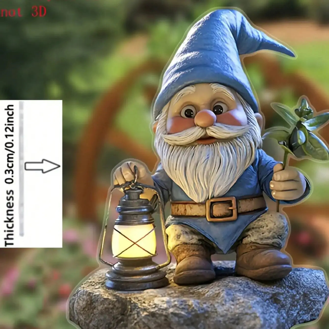 Enchanting garden stake made of weather-resistant acrylic