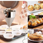 Precise Stainless Steel Batter Dispenser with Stand for Perfect Portions | 600 ml or 1200 ml