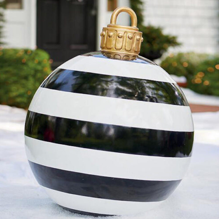 Aufblasbarer Weihnachtsball für den Außenbereich 60 cm – Wetterfeste PVC-Dekoration