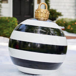 Aufblasbarer Weihnachtsball für den Außenbereich 60 cm – Wetterfeste PVC-Dekoration