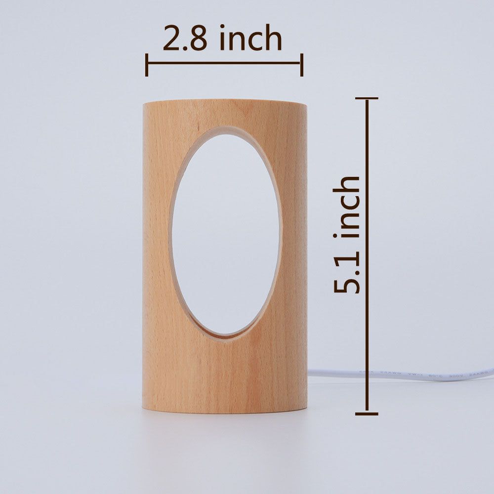 Komfortable Holz-Tischlampe mit LED-Beleuchtung