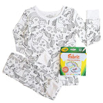 Selbstgestaltbarer Kinderpyjama zum Ausmalen