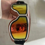 Vintage Motorradschutzbrille mit wechselbaren Gläsern und Komfortpolsterung