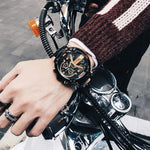 Elegante Quarzchronographuhr aus Edelstahl