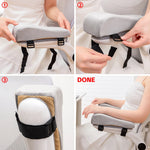 ComfortPlus Armrest Pads | Ergonomic Support | Washable and Removable | Universal Size 27×10×10 cm | Black