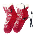 WarmenPfoten USB Heated Socks | Soft Knit Socks for Coziness | Non-Slip Design for Home and Office