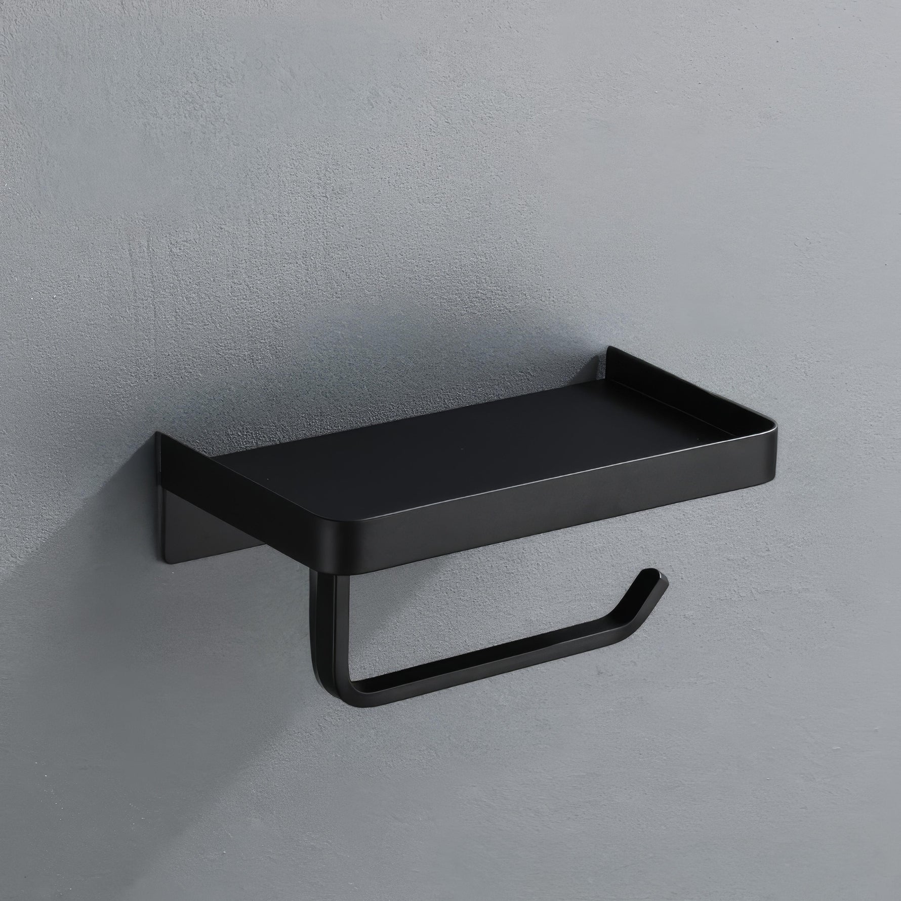Eleganter Badezimmer-Rollenhalter mit praktischer Ablage