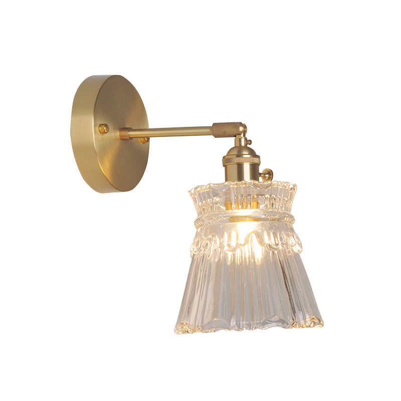 Elegante Wandleseleuchte mit schwenkbarem Arm und Glaskuppel