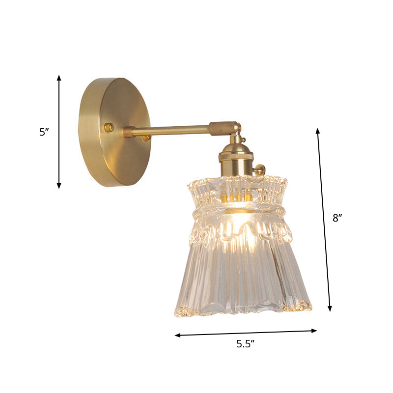 Elegante Wandleseleuchte mit schwenkbarem Arm und Glaskuppel