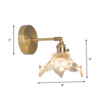 Elegante Wandleseleuchte mit schwenkbarem Arm und Glaskuppel