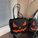 Spooky Style Umhängetasche für Halloween – Schwarz und Orange